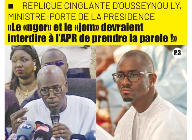 •Le Témoin – L’Apr reproche au gouverne- ment une absence de cap, une absence d’orientation sur les politiques publiques, l’inexistence du Projet, des reniements en cascades, des menaces, des perquisitions fiscales, des pertes d’emplois. Quelles réponses apportez-vous à ces griefs ?