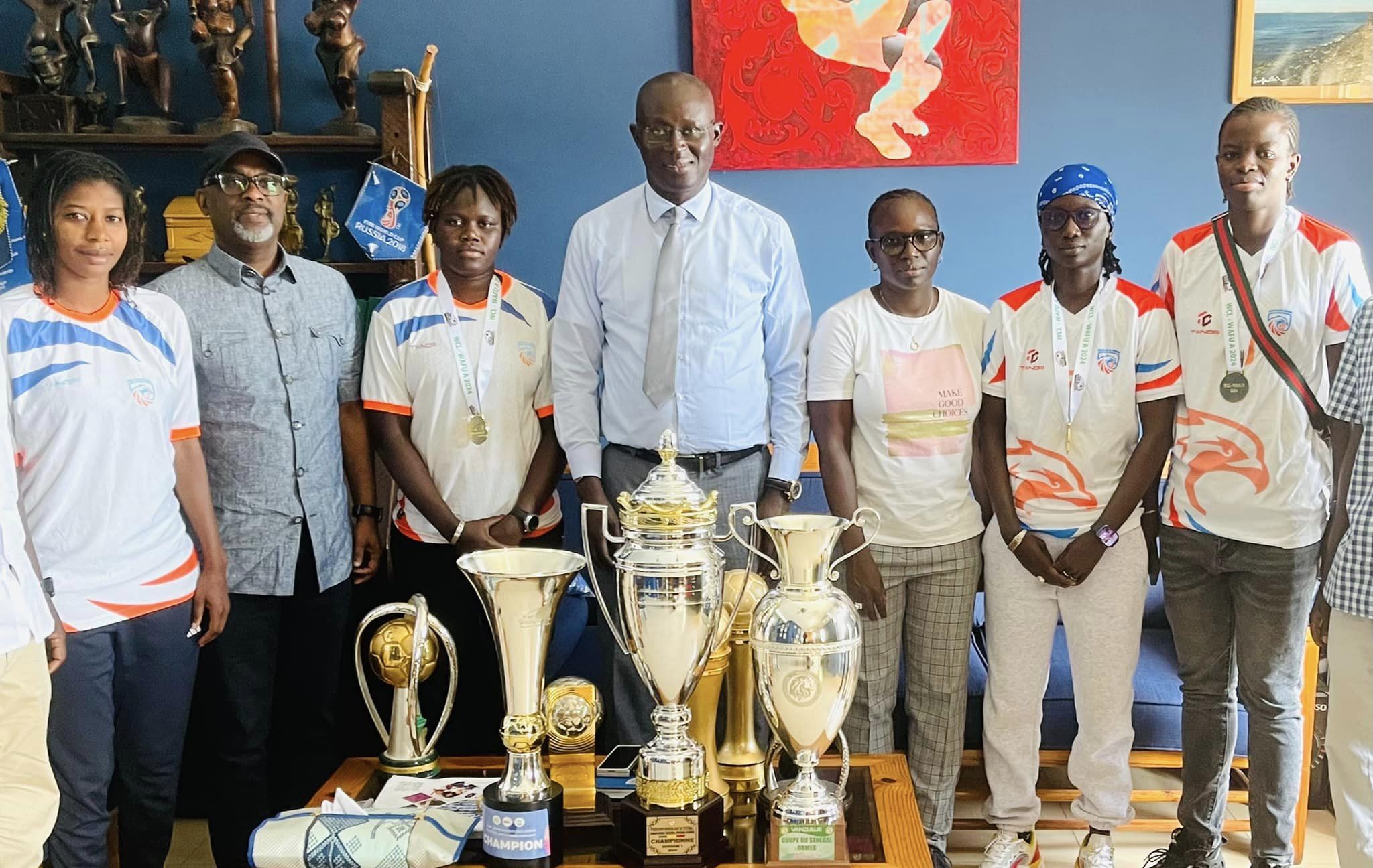 Le Fédération Sénégalaise de Football, Maître Augustin Senghor, a reçu les Aigles de la Médina,