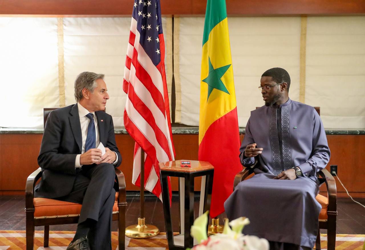 Audience de Son Excellence Monsieur Bassirou Diomaye Faye, Président de la République du Sénégal avec le Secrétaire d’Etat américain Antony Blinken