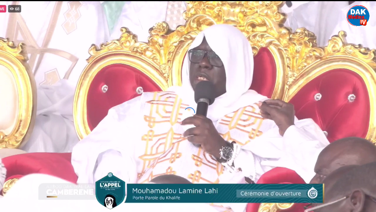 Cérémonie d’ouverture L’ Appel de Seydina Discours emblématique du porte parole du Khalife….
