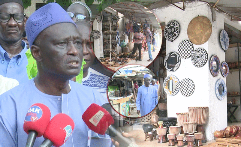 Gorgui DIOP (Pdt chambre des métiers de Dakar) fait 1ère visite au village artisanal de soumbédioune