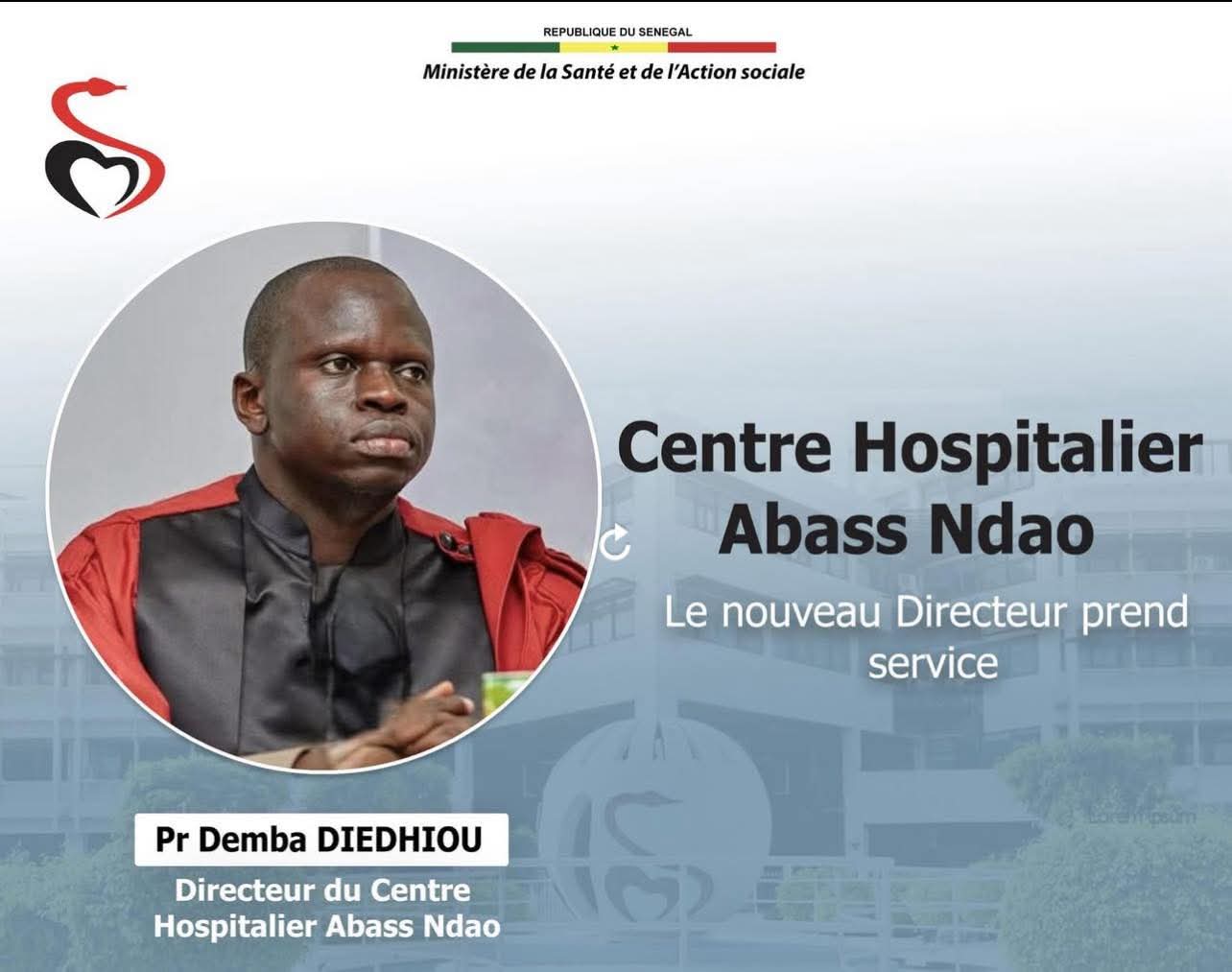 Zoom sur le Pr Demba Diedhiou, Directeur de l’hôpital Abass Ndao