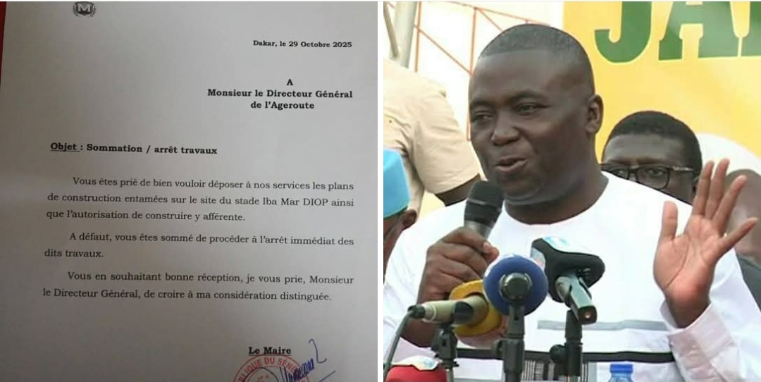 MÉDINA – JOJ 2026 : LE MAIRE BAMBA FALL SOMME L’ AGEROUTE DE SUSPENDRE LES TRAVAUX DU STADE IBA MAR DIOP